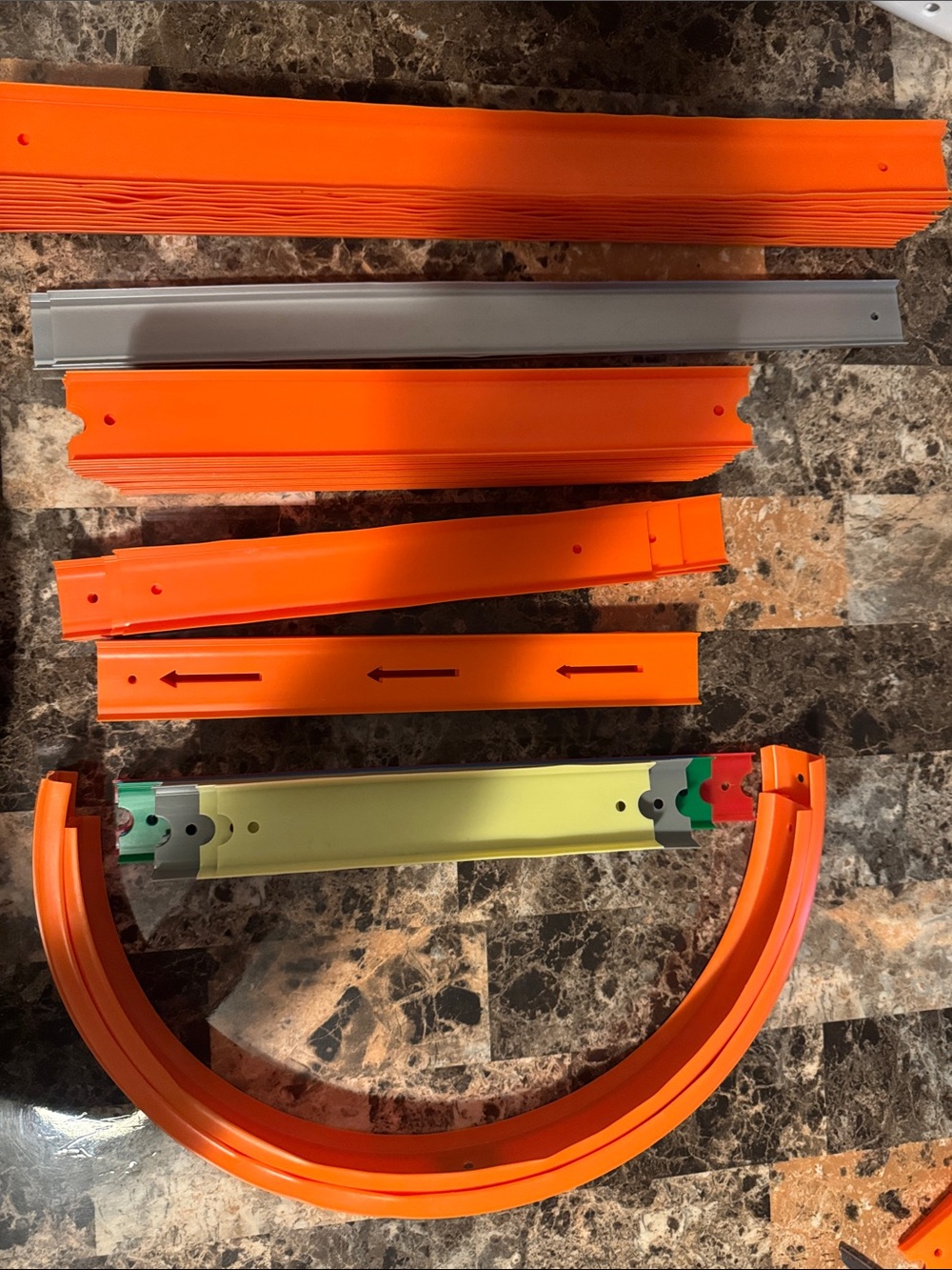 Hot wheel track pieces